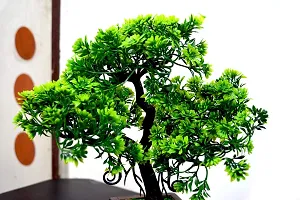 ME & YOU Artificial Bonsai Plant with Wooden Pot | Plant for Decoration | Small Plant with Pot | Bonsai Tree for Indoor/Office/Home D?cor | Artificial Tree in 26cm-Pack 2-thumb2
