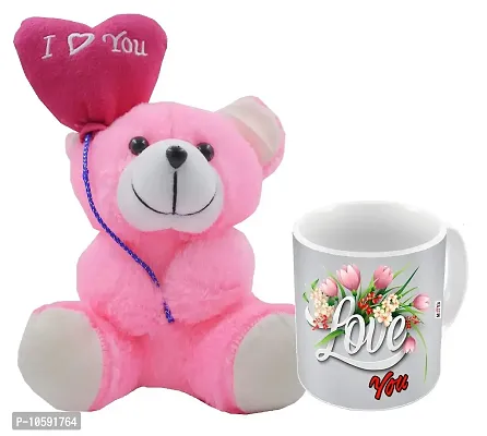 ME&YOU Romantic Gifts, Surprise Printed ( Ceramic 325ml) Mug with I Love You Quoted Teddy for Husband Wife Couple Girlfriend Boyfriend Fianc? On Valentine's Day, Anniversary and Any Special Occasion IZ19DTLoveTM-180