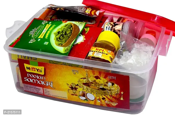 ME  YOUnbsp;Navratri Puja samagri kit | Pooja Items for Durga Pooja, Diwali, Dusshera Puja | Pooja Kit For Housewarming Pooja | Indian Festival Pooja Kit | Pooja Complete Samagri | Pooja Kit with 25 Item-thumb0