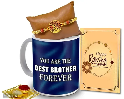 ME & YOU Rakhi Gift set, Rakhi set for Brother, Rakhi combo pack, Rakhi with Coffee Mug, Roli Tikka and Rakhi Greeting Card for brother ( Pack 4)-IZ2259-45