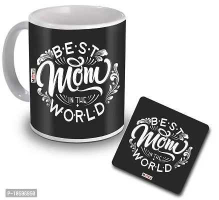 ME & YOU Gifts for Mom, Printed Ceramic Mug with MDF Coaster Gift on Her Birthday/Mother's Day/Women's Day/Anniversary