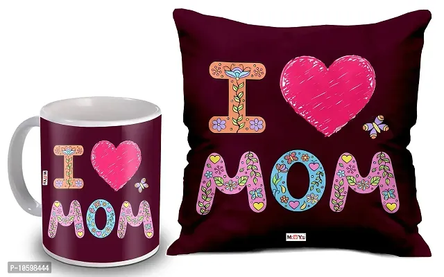 ME & YOU for Mother, Printed Cushion and Ceramic Mug Gifts on her Birthday, Anniversary, Mother's Day IZ19STMotherCM16-01