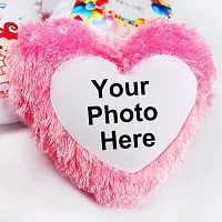 ME & YOU Pink Heart Cushion with Photo Printed| Personalized Photo Pillow| Gift for Mother, Special Birthday Gifts for Mom, Mother Gift, Photo Cushion for Mother-thumb1