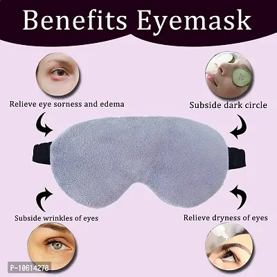 ME & YOU Eye Mask for Sleep | Eye Mask Cover | Grey Eye Mask Shade For Sleeping, Travelling, Relaxation & Meditation-thumb4