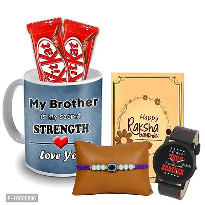 Buy Relish Designer Rakhi | Gift Combo Analog Watch with Card Holder Rakhi  Combo for Brother | Rakhi Gift for Brother at Amazon.in