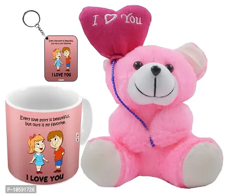 ME&YOU Romantic Gifts, Surprise Printed Mug, Keychain with I Love You Quoted Teddy for Wife Couple Girlfriend Fianc? On Valentine's Day, Anniversary and Any Special Occasion IZ19DTLoveTMK-101-thumb0