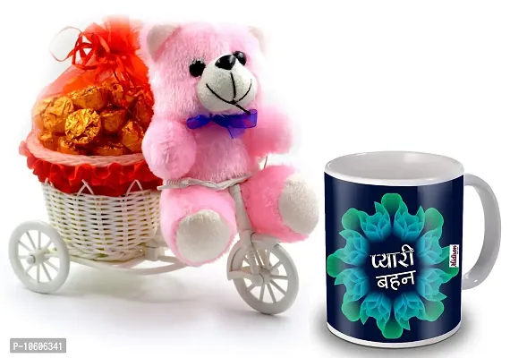 Midiron Chocolate Gift pack for Sister With Chocolate and Coffee Mug, Teddy ( Multicolor)