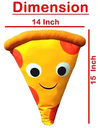 ME & YOU Pizza Slice Pillow, Plush Pillow, Decorative Cushions for Bed Room & Living Room, Kids Room, Material- Velvet, Size- 14*15 (Pack-2)-thumb4