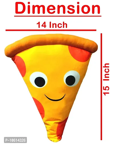 ME & YOU Pizza Slice Pillow, Plush Pillow, Decorative Cushions for Bed Room & Living Room, Kids Room, Material- Velvet, Size- 14*15 (Pack-2)-thumb5