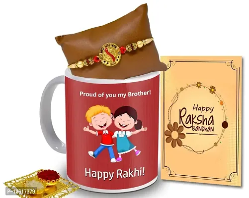 ME & YOU Rakhi Gift for Brother | Rakhi for Brother/ Bhai | Rakshabandhan Gift for Brother| Rakhi with Coffee Mug, Roli Tikka and Rakhi Greeting Card DTRakhiR69-87