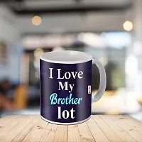 ME & YOU Raksha Bandhan Gift for Brother, Printed Ceramic Mug and MDF Keychain, Rakhi Set ( Multicolor)-thumb1