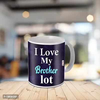 ME & YOU Raksha Bandhan Gift for Brother, Printed Ceramic Mug and MDF Keychain, Rakhi Set ( Multicolor)-thumb2