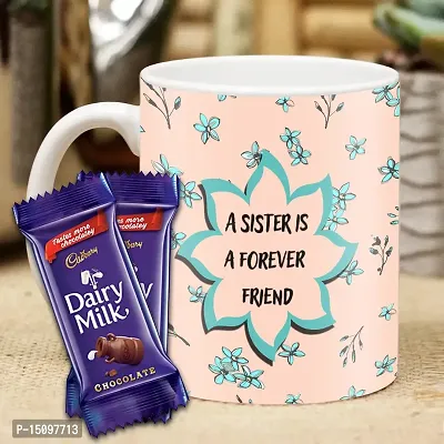 Midiron Gift for sister, Birthday gift for sister, Chocolate gift for sister, Coffee Mug for sister IZ21DTSisterDairyMilk2MU-27