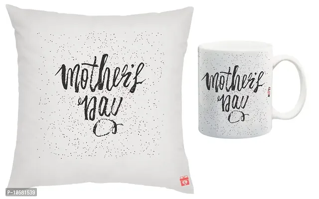 ME&YOU Gifts for Mother On Mother's Day,, 1 Printed Cushion Cover with Vacuum Filler, 1 Printed Mug IZ18NJPCM-603