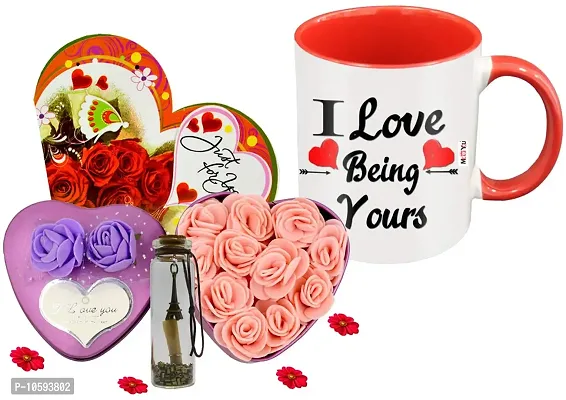 ME&YOU Romantic Gifts, Surprise Flower Box, Greeting Card with Message Bottle & Printed Colored Mug for Wife, Girlfriend, Fiance On Valentine's Day IZ19Tinbox2PurCard5Msgbott2MUr-DTLove-99-thumb0