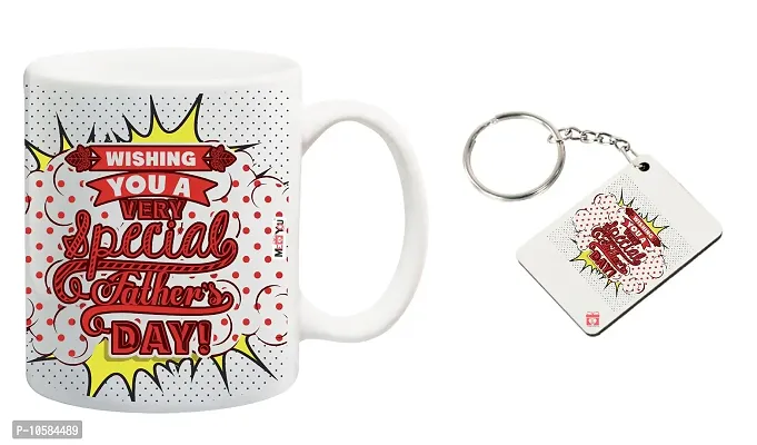 ME&YOU Gifts for Father, Father's Day Gift for Father 1 Printed Mug and Keyring IZ18NJPMK-1436