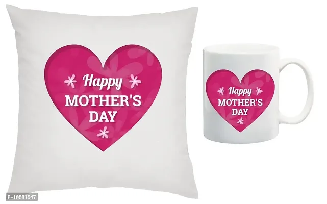 ME&YOU Gifts for Mother On Mother's Day,, 1 Printed Cushion Cover with Vacuum Filler, 1 Printed Mug IZ18NJPCM-506