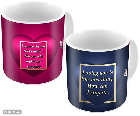 ME&YOU Romantic Printed Couple Mug Gift for Husband Wife Girlfriend Boyfriend On Valentine's Day Anniversary and Any Special Occasion IZ18DTCouple2MU-54