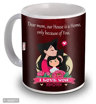 ME & YOU Gifts for Mom, Printed Ceramic Mug with I Love My Mother Quoted Teddy, Gift on Her Birthday/Mother's Day/Anniversary-thumb2