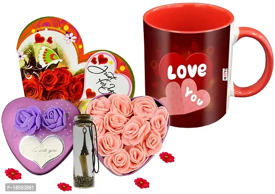 ME&YOU Romantic Gifts, Surprise Flower Box, Greeting Card with Message Bottle & Printed Colored Mug for Wife, Girlfriend, Fiance On Valentine's Day IZ19Tinbox2PurCard5Msgbott2MUr-DTLove-58-thumb0