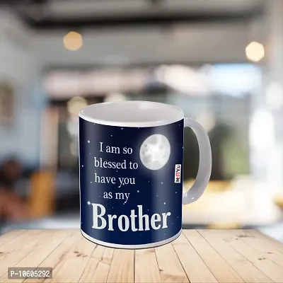 ME & YOU Raksha Bandhan Gift for Brother, Printed Ceramic Mug and MDF Keychain, Rakhi Set ( Multicolor)-thumb2