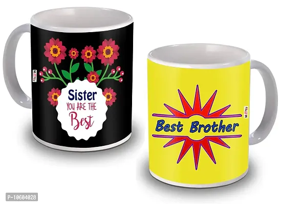 ME & YOU Special Gifts for Brother & Sister 2 Ceramic Mug Gifts on Rakhi and Other Occasion-thumb0