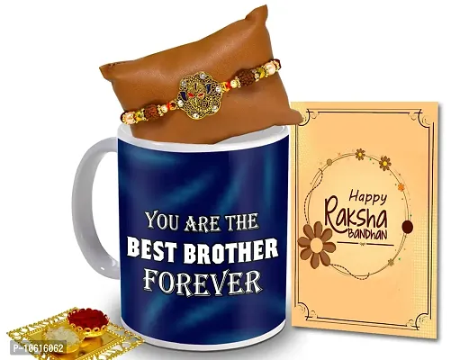 ME & YOU Rakhi Gift set, Rakhi set for Brother, Rakhi combo pack, Rakhi with Coffee Mug, Roli Tikka and Rakhi Greeting Card for brother ( Pack 4)-IZ2284-45