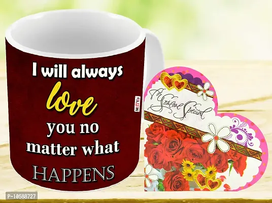 ME&YOU Romantic Gifts, Surprise Greeting Card with Printed Mug for Wife, Girlfriend, Fianc? On Valentine's Day, Birthday, Anniversary and Any Special Occasion IZ18Card1MU-DTLove-035-thumb0