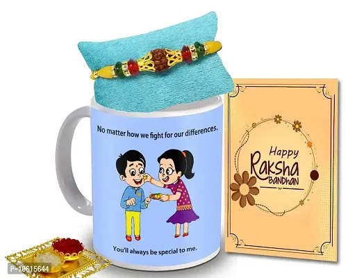 ME & YOU Rakhi for Brother| Rakhi Gift for Brother | Rakhi Gift Set | Rakhi gift pack for Brother | Rakhi with Coffee Mug, Roli Tikka and Rakhi Greeting Card Gift Set-IZ2230-55-thumb0