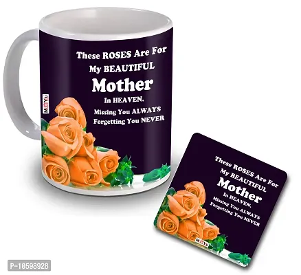 ME & YOU Gifts for Mom, Printed Ceramic Mug with MDF Coaster Gift on Her Birthday/Mother's Day/Women's Day/Anniversary-thumb0