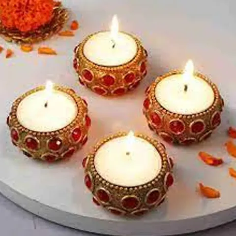 ME  YOU Beautiful Wax Candle for Diwali Decoration | Decorative Diwali Candles| Candles for Diwali  Decoration | Multicolors Wax Decorative Diya | Colorful wax Diya Pack of 4