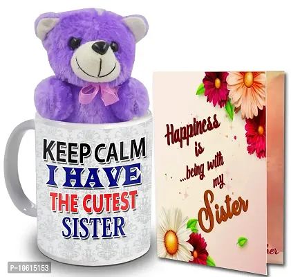 ME & YOU Gift for Sister | Birthday Gift for Sister | Anniversary Gift for Sister | Return Rakhi Gift for Sister | Purple Teddy Gift for Sister