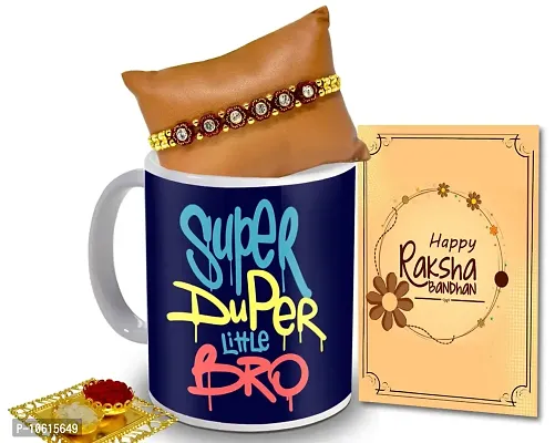 ME & YOU Rakhi Gift for Brother| Rakhi Gift Set | Rakhi Set for Brother| Rakhi Combo Pack for Bhaiya | Rakhi with Coffee Mug, Roli Tikka and Rakhi Greeting Card Gift Set-IZ2275-32