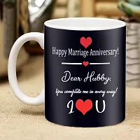 Midiron romantic gift for hubby on anniversary special | anniversary gift for hubby special combo | anniversary gift for hubby pillow ( chocolate, cushion, mug, cushion size 16*16 )IZ21-56-thumb2