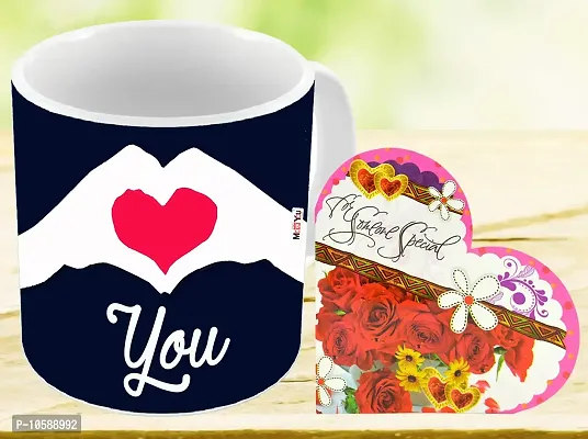 ME&YOU Romantic Gifts, Surprise Greeting Card with Printed Mug for Wife, Girlfriend, Fianc? On Valentine's Day, Birthday, Anniversary and Any Special Occasion IZ18Card1MU-DTLove-053-thumb0