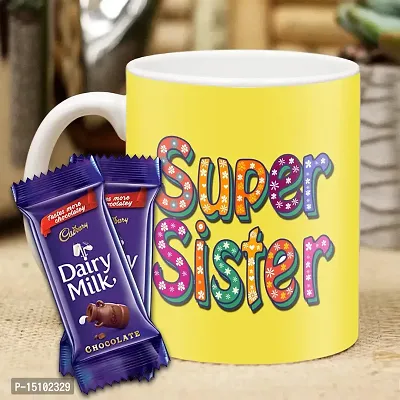 Midiron Gift for sister, Birthday gift for sister, Chocolate gift for sister, Coffee Mug for sister IZ21DTSisterDairyMilk2MU-78