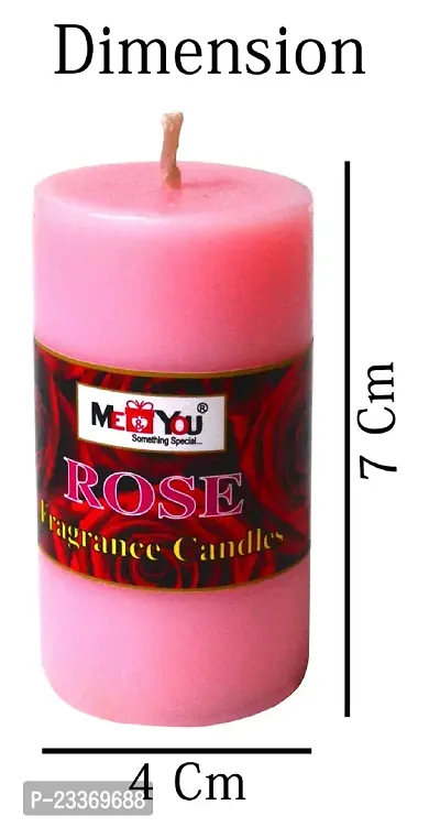 ME  YOU Multicolor Scented Piller Candles for Home Decoration| Festive Candle|Fragrance Candle for Decoraiton | Pillar Candle in Different Fragrancies| Pack of 4 Candles-thumb4