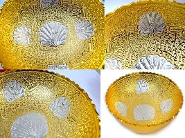 ME & YOU Beautiful Gold Plated Bowl (Capacity 500 ml) Gift Item for Diwali, Christmas, Weeding Occasion-thumb3