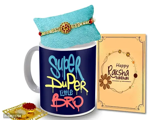 ME & YOU Rakhi for Brother| Rakhi Gift for Brother | Rakhi Gift Set | Rakhi gift pack for Brother | Rakhi with Coffee Mug, Roli Tikka and Rakhi Greeting Card Gift Set-IZ2236-32