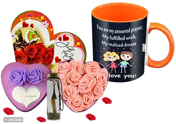 ME&YOU Romantic Gifts, Surprise Flower Box, Greeting Card with Message Bottle & Printed Colored Mug for Wife, Girlfriend, Fiance On Valentine's Day IZ19Tinbox2PurCard5Msgbott2MUo-DTLove-118-thumb0