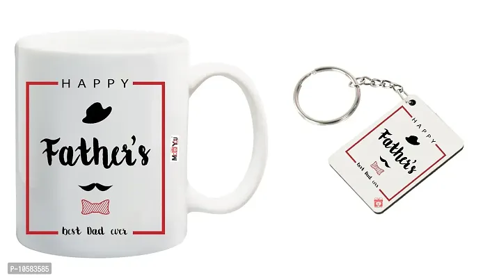 ME&YOU Gifts for Father, Father's Day Gift for Father 1 Printed (ceremic 325ml) Mug and Keyring IZ18NJPMK-1247-thumb0