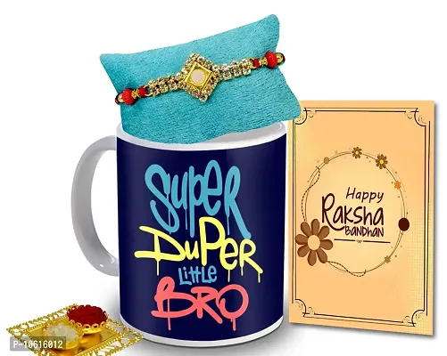 ME & YOU Rakhi Gifts for Brother / Bhai / Bhaiya | Rakhi Festival Gift | Rakhi Gift Pack for Brother | Rakhi with Coffee Mug, Roli Tikka and Rakhi Greeting Card Gift Set-IZ2231-32