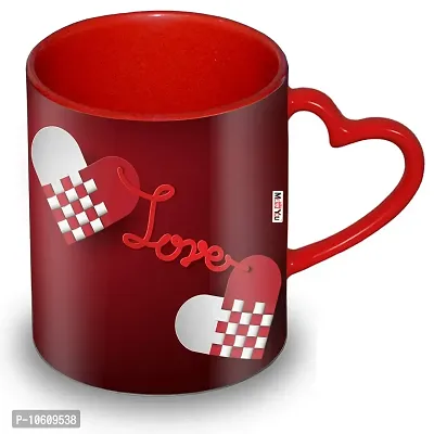 ME & YOU Love Quoted Printed Heart Shape Handle Coffee Mug IZ19DTLoveHeartMUr-08-thumb0