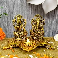 ME & YOU Laxmi Ganesha Showpiece, Gold Plated Laxmi Ganesha Statue, Ideal Gift for Diwali, House Warming, Office (9 cm)-thumb2