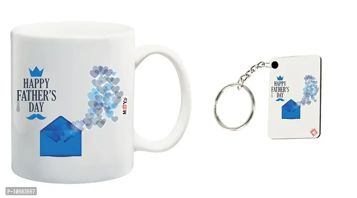 ME&YOU Gifts for Father, Father's Day Gift for Father 1 Printed Mug and Keyring (325ML Mug and Keychain)-thumb0