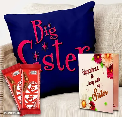 Midiron Rakhi Gift for Sister with Chocolates Bars | Rakhi Gift Hamper for raksha Bandhan | Rakhi chocolate Gift for Sister with Chocolates  Cushion 12*12 Inch - Pack of 3