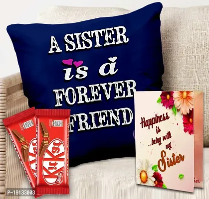 Midiron Tasty  Delicious Chocolates |Rakhi Gift for Sister | Raksha Bandhan Gifts Hamper |Chocolate Pack  Printed Cushion Gift for Sister | Pack of 3-thumb0
