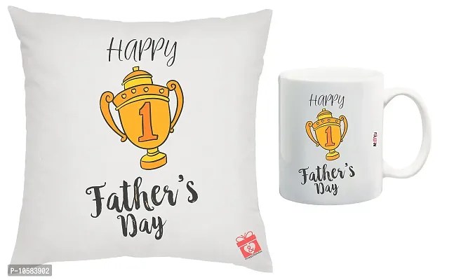 ME&YOU Gifts for Father, for Father, 1 Printed Cushion Cover with Vacuum Filler and Mug IZ18NJPCM-1336
