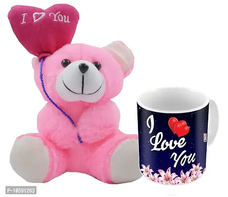 ME&YOU Romantic Gifts, Surprise Printed Mug with I Love You Quoted Teddy for Husband Wife Couple Girlfriend Boyfriend Fianc? On Valentine's Day, Anniversary and Any Special Occasion IZ19DTLoveTM-164-thumb0