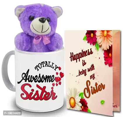 ME & YOU Gift for Sister | Birthday Gift for Sister | Anniversary Gift for Sister | Return Rakhi Gift for Sister | Purple Teddy Gift for Sister